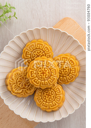 中秋節 月餅 節日 頂視 Mid-Autumn Festival Moon cake げっぺい 93884760