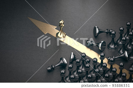 Outsider concept. Beating competitors and dominate the market. Outsider concept. Beating competitors and dominate the market. 93886331