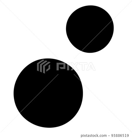Air Bubbles Silhouette Illustration Isolated on White Background. 93886519