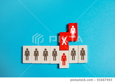 Manager fires the bad employee. Layoffs of workers. Dismissal for failure to comply. Leadership, team optimization. Personnel management skills. Psychological pressure in company. Rights protection. 93887493