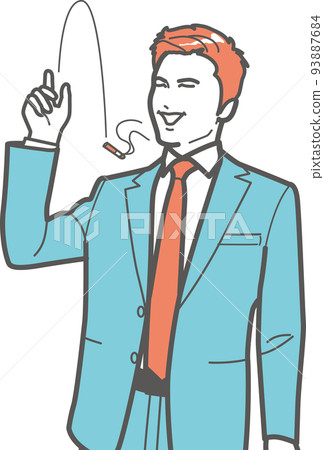 A man littering a cigarette 93887684