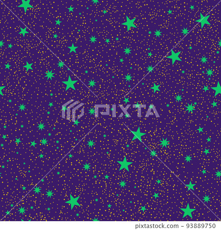 Starry seamless pattern. Design for textiles, wallpaper, wrapping paper. Starry seamless pattern. Design for textiles, wallpaper, wrapping paper. 93889750