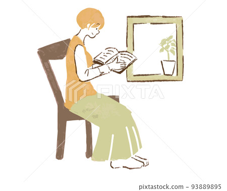讀與窗口的婦女 93889895