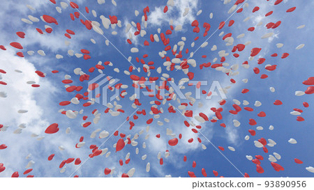 balloon balloon balloon heart love love sky sky... - Stock Illustration ...