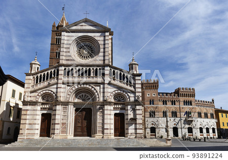 Grosseto ,Italy cathedral and Dante square Grosseto ,Italy cathedral and Dante square 93891224