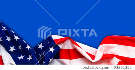 American flag on blue background for Memorial Day, 4th of July, Labour Day 93891393