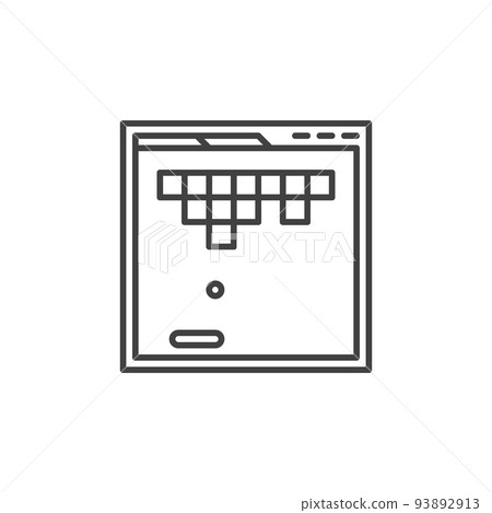 Browser Game outline vector concept icon Browser Game outline vector concept icon 93892913