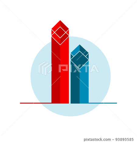 Twin Tower Patriot day Vector icon design Twin Tower Patriot day Vector icon design 93893585