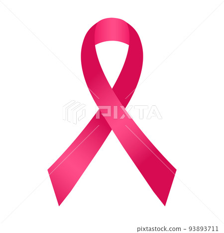 Pink breast cancer company ribbon. 93893711