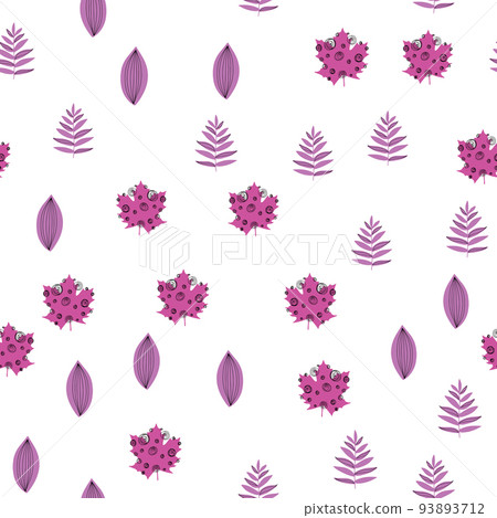 Fall leaf vector illustration. Seamless pattern. Hand drawn colorful design Fall leaf vector illustration. Seamless pattern. Hand drawn colorful design 93893712