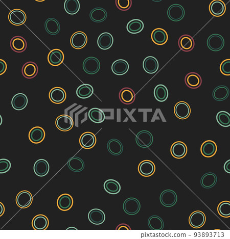 Vector set background. Round geometry group batik graphic. Hand drawn 93893713