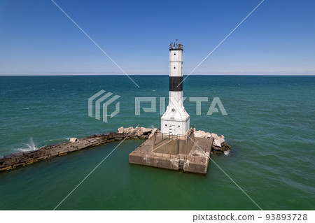Conneaut West Breakwater Lighthouse in Ohio,USA 93893728