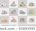 Vector illustration of various Investment option icons 93893995
