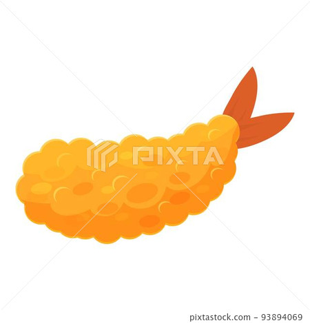 Cooking tempura icon cartoon vector. Fried shrimp. Cutlet rice Cooking tempura icon cartoon vector. Fried shrimp. Cutlet rice 93894069