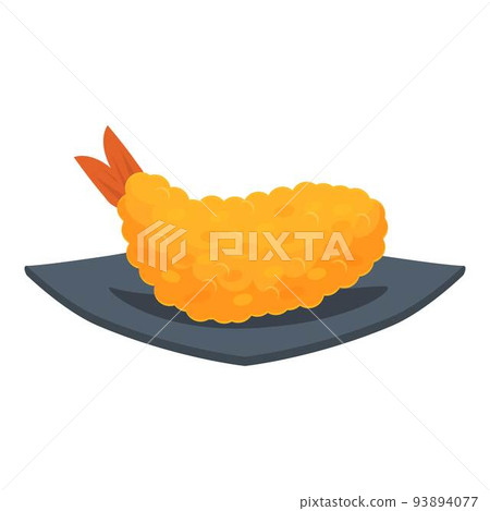 Japanese shrimp icon cartoon vector. Fried dish. Prawn cooking Japanese shrimp icon cartoon vector. Fried dish. Prawn cooking 93894077