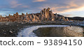Tall Tufa sedimentary formation by mono lake in California 93894150