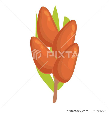 Date fruit tree icon cartoon vector. Palm food. Arabic seed Date fruit tree icon cartoon vector. Palm food. Arabic seed 93894226