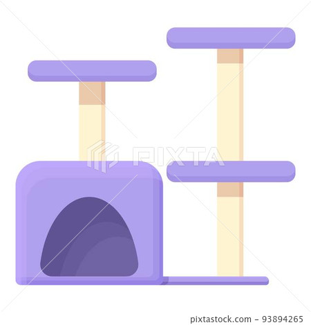 Play cat tower icon cartoon vector. Pet shop. Animal care Play cat tower icon cartoon vector. Pet shop. Animal care 93894265