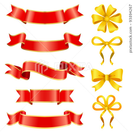 Wrapping Gift Boxes with Festive Ribbons and Bows 93894267