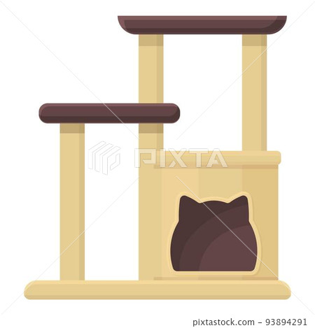 Modern cat house icon cartoon vector. Pet shop. Tower climbing Modern cat house icon cartoon vector. Pet shop. Tower climbing 93894291