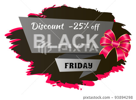 Black Friday Sale Promotional Banner with Bow 93894298