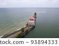 Fairport Harbor West Breakwater Light in Lake Erie, Ohio. 93894333