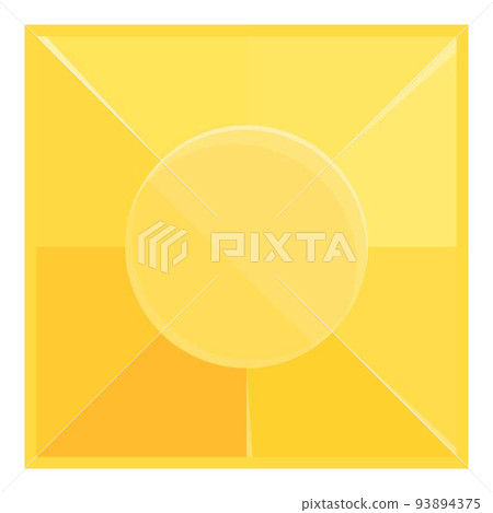 Gold gem icon cartoon vector. Rhinestone crystal. Color jewel 93894375