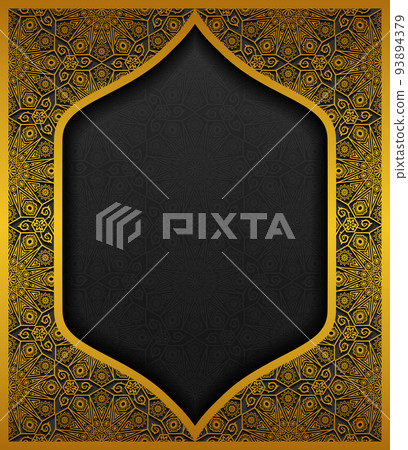 Decorative background with traditional floral ornament. Vector illustration. 93894379
