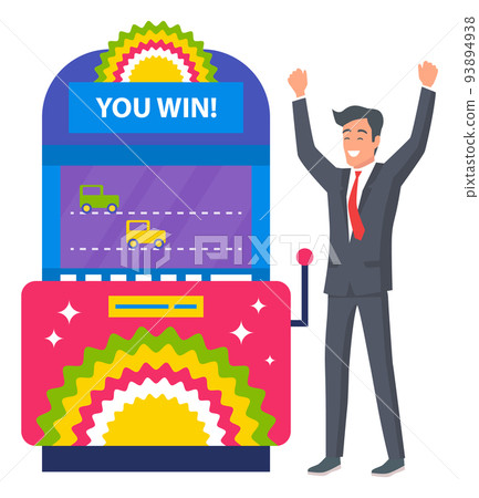 Race Video-Game, Winner Male, Gambling Vector Race Video-Game, Winner Male, Gambling Vector 93894938