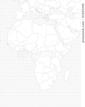 Africa simple outline blank map 93895090