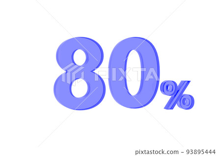 3D. Percentage icon 3D in red glass on white background 3d illustration 3D. Percentage icon 3D in red glass on white background 3d illustration 93895444
