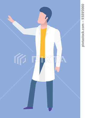 Mri or CT, Doctor in Medical Gown, Clinic Vector Mri or CT, Doctor in Medical Gown, Clinic Vector 93895660