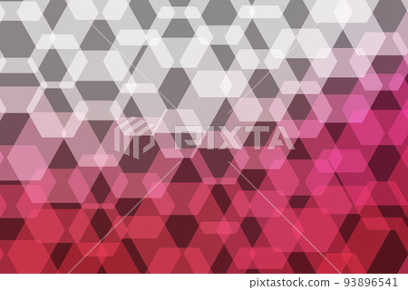 Pink transparent hexagons, geometric abstract background for templates, posters and cards 93896541