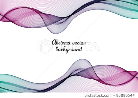Purple transparent wave abstract background, wave horizontal lines design on white background 93896544