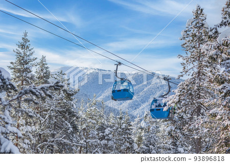 Ski resort Bansko, Bulgaria, cable car gondola 93896818