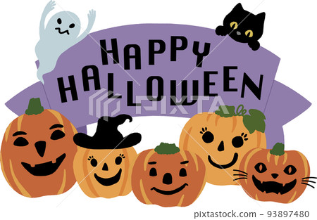 Halloween pumpkin family and pumpkin cat Halloween pumpkin family and pumpkin cat 93897480