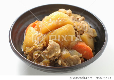 Nikujaga, delicious slightly boiled meat and potatoes Nikujaga, delicious slightly boiled meat and potatoes 93898373