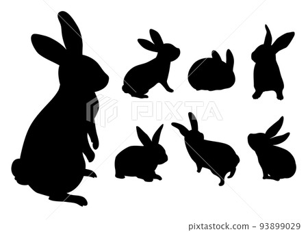 Rabbit silhouette 93899029
