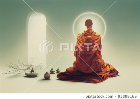 Concept art of enlightenment and spiritual awakening illustration 93899169