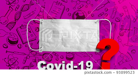 Medical disposable mask for protection. Surgical mask. Medical disposable mask for protection. Surgical mask. 93899523