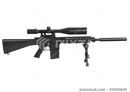 us army sniper rifle with bipod and supressor 93900600