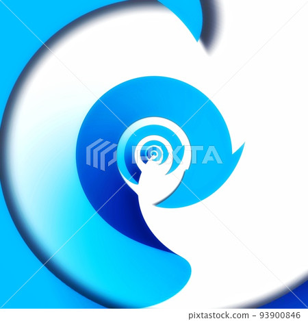 Abstract blue waves swirling on white background Abstract blue waves swirling on white background 93900846