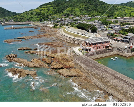 Aerial view of the Satsuma Domain British Students Memorial Hall in Hashima, Kushikino City 93902899