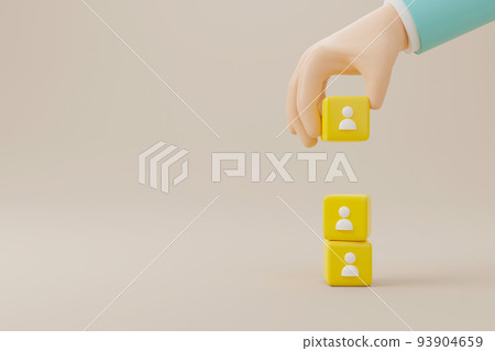 Human resources management and recruitment business build team concept 93904659