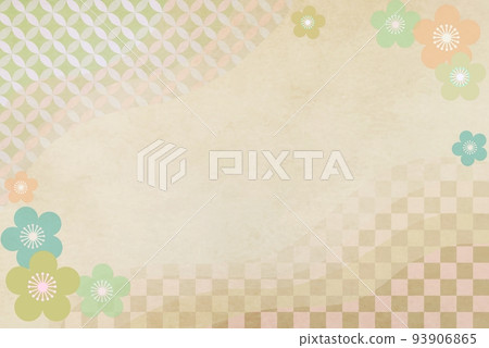 新年賀卡材料日本圖案背景與日本格仔圖案圖像橄欖色日式背景材料梅花 新年賀卡材料日本圖案背景與日本格仔圖案圖像橄欖色日式背景材料梅花 93906865