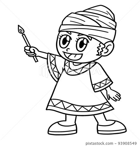 Kwanzaa Afro Holding Candle Isolated Coloring Page Kwanzaa Afro Holding Candle Isolated Coloring Page 93908549