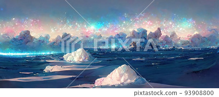 Impressive illustrations with a fantastic view of the world and a mysterious sea, sky and light Impressive illustrations with a fantastic view of the world and a mysterious sea, sky and light 93908800