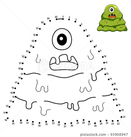 Printable Cute Slime Monster Coloring Page