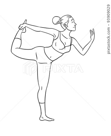 Yoga Isolated Coloring Page for Kids Yoga Isolated Coloring Page for Kids 93909029