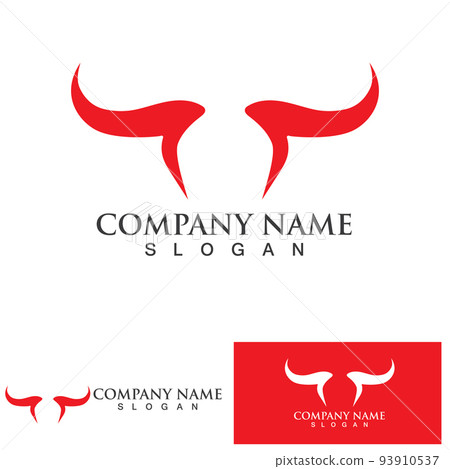 Devil horn vector icon logo design illustration template 93910537